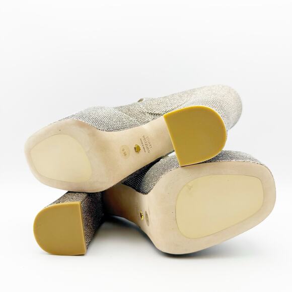 Stuart Weitzman Skyhigh 145 Mary Jane Platform Pumps US 9.5 Beige Metallic NWOB - Picture 12 of 14